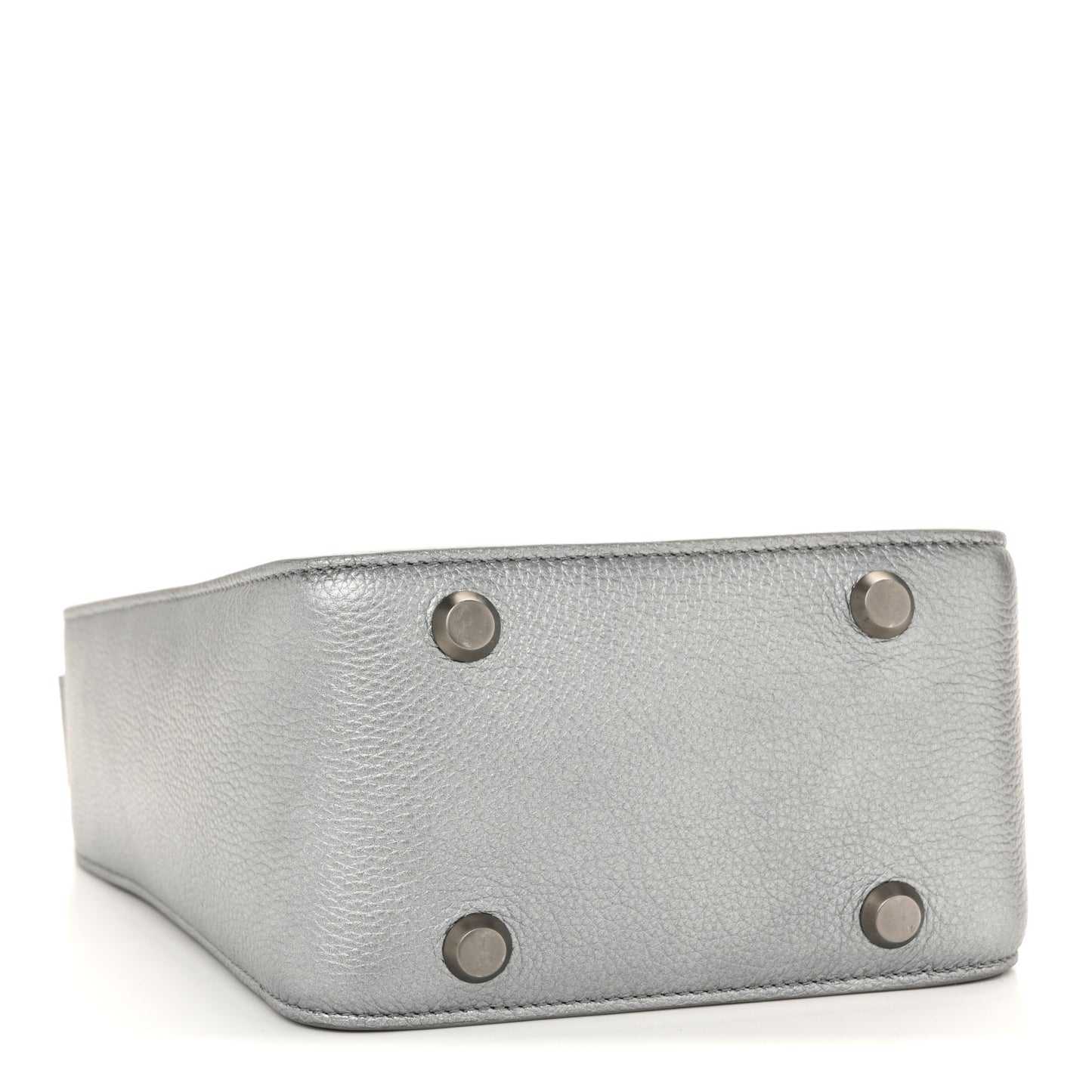 Metallic Calfskin XS Tool 2.0 North-South Tote Silver