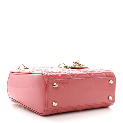 Christian Dior Patent Cannage Mini Lady Dior Pink 4 of 15