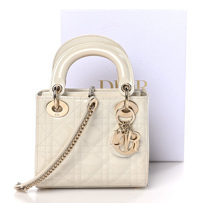 Christian Dior Patent Cannage Mini Lady Dior Latte 12 of 12