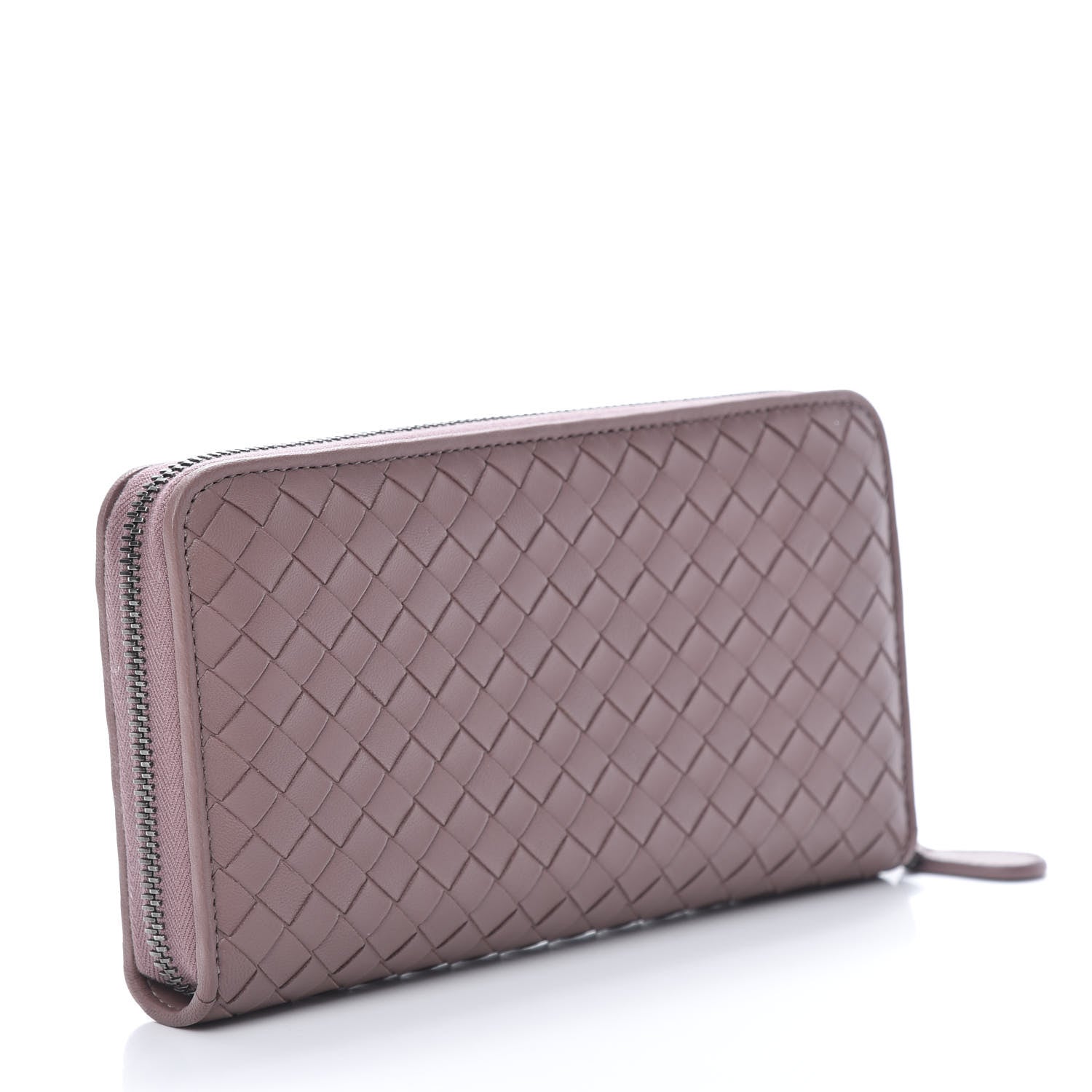 Bottega Veneta Nappa Intrecciato Zip Around Wallet Deco Rose 3 of 9