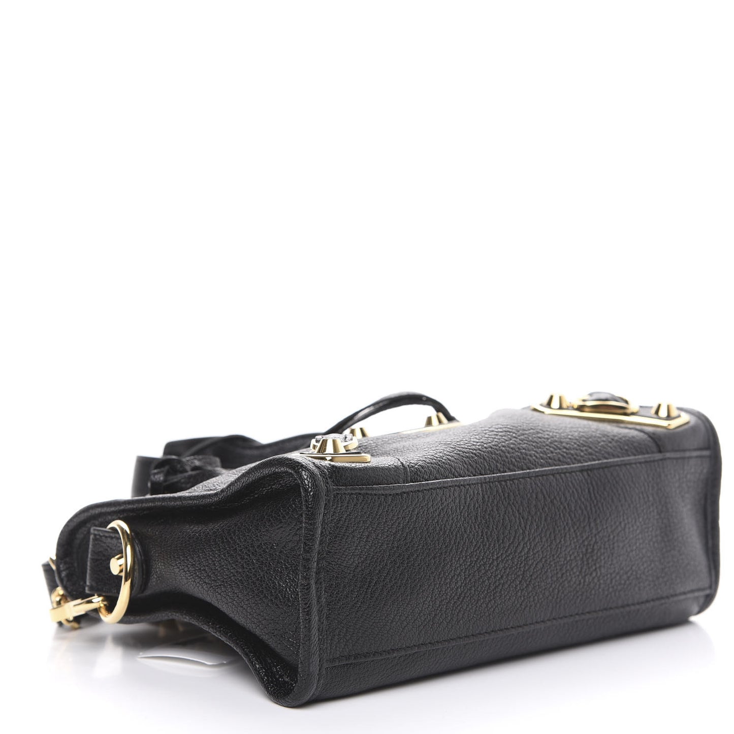 Chevre Gold Metallic Edge Hardware Mini City Black