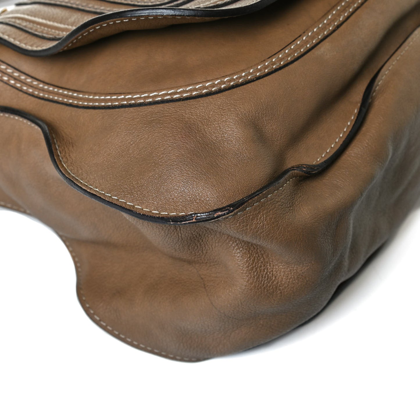Calfskin Large Marcie Satchel Nut