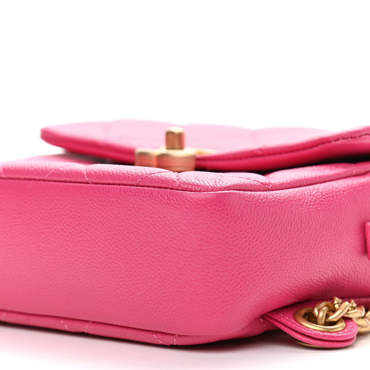 Chanel Shiny Caviar Quilted Chain Melody Backpack  Pink 9 of 10