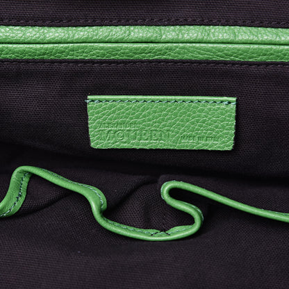 Alexander McQueen Pebbled Calfskin Large Skull Padlock Zip Around Tote Green 6 of 13