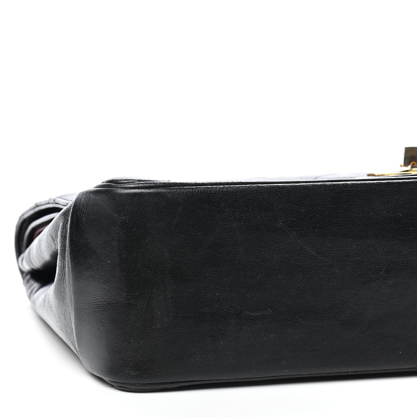 Lambskin Quilted Medium Double Flap Bijoux Chain Black