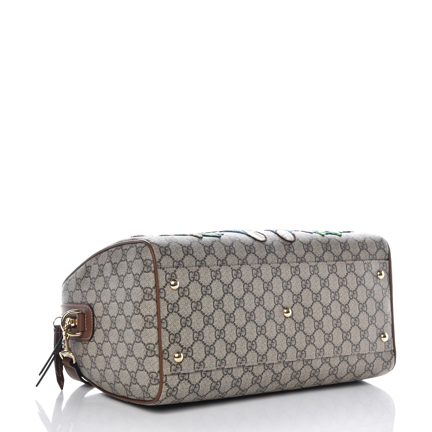 GG Supreme Monogram Garden Collection Medium Boston Beige Tuscany