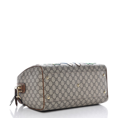 Gucci GG Supreme Monogram Garden Collection Medium Boston Beige Tuscany 4 of 12