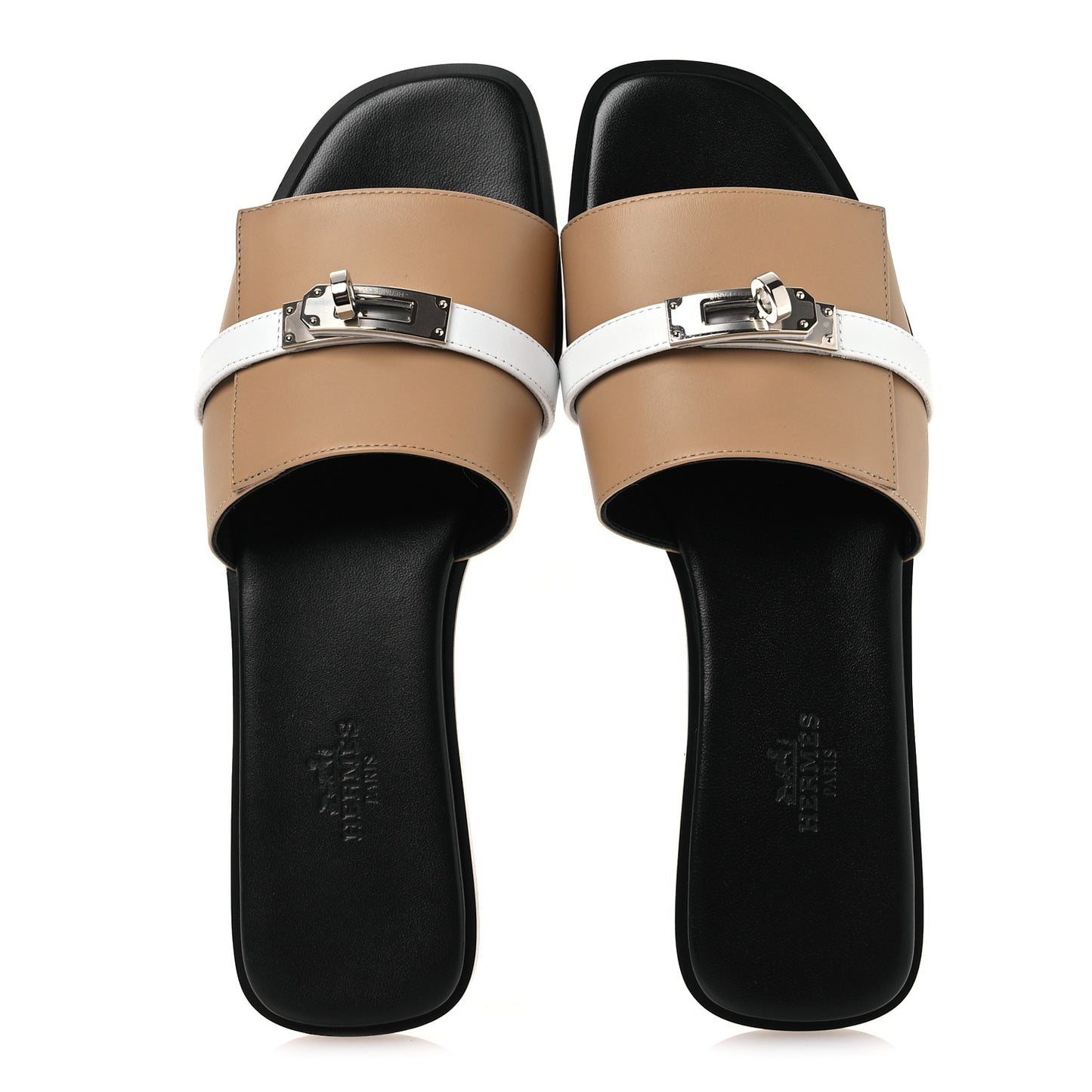 Calfskin Giulia Sandals 38 Beige Albinos White