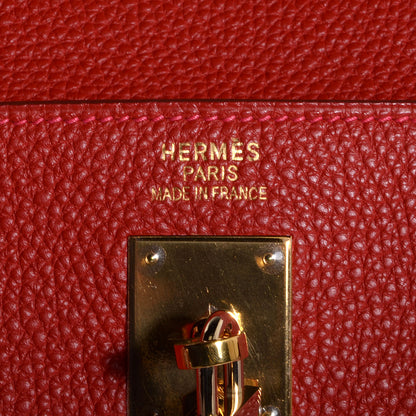 Hermes Togo Kelly Sellier 35 Rouge Garance 24 of 25