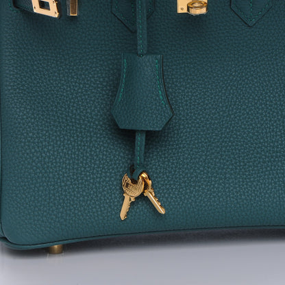 Hermes Togo Birkin 25 Malachite 22 of 26