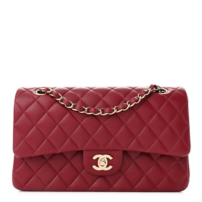 Chanel Lambskin Quilted Medium Double Flap Burgundy 1 of 10