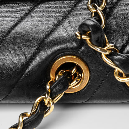 Chanel Lambskin Chevron Quilted Maxi Single Flap Black 9 of 15