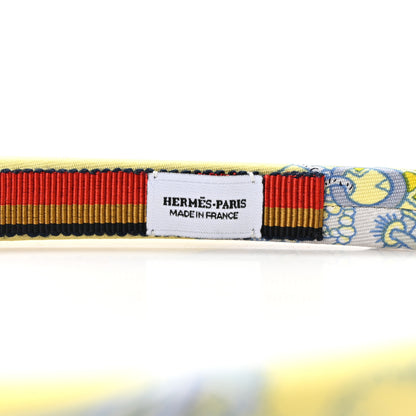 Hermes Silk Twill Etriers Remix Elsa Headband Jaune 3 of 3