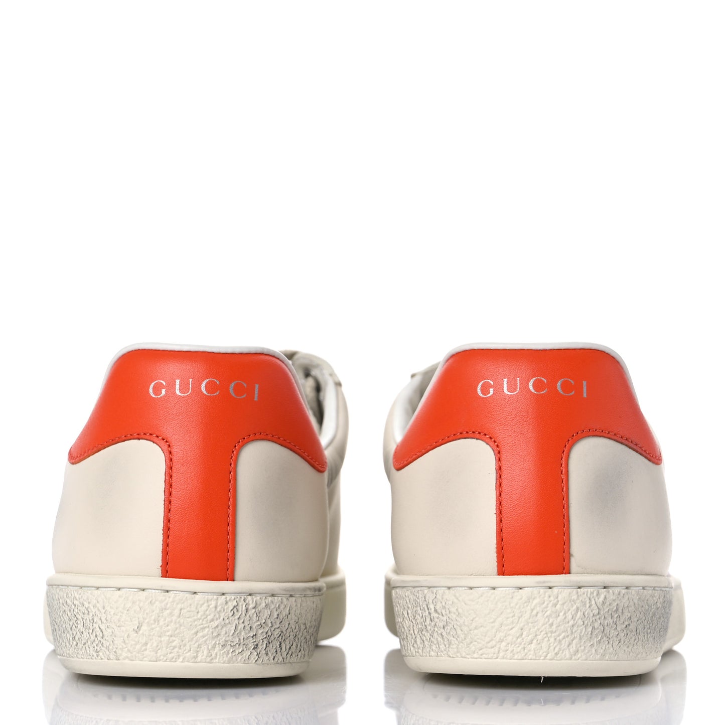 X DISNEY Miro Soft Calfskin Mickey Mouse Print Mens Ace Sneakers 8.5 Ivory Deep Orange