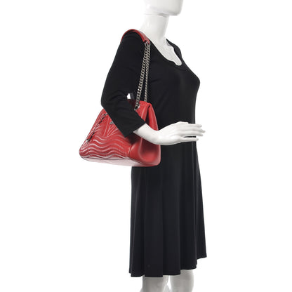 Louis Vuitton Calfskin New Wave Chain Tote Ecarlate 2 of 12