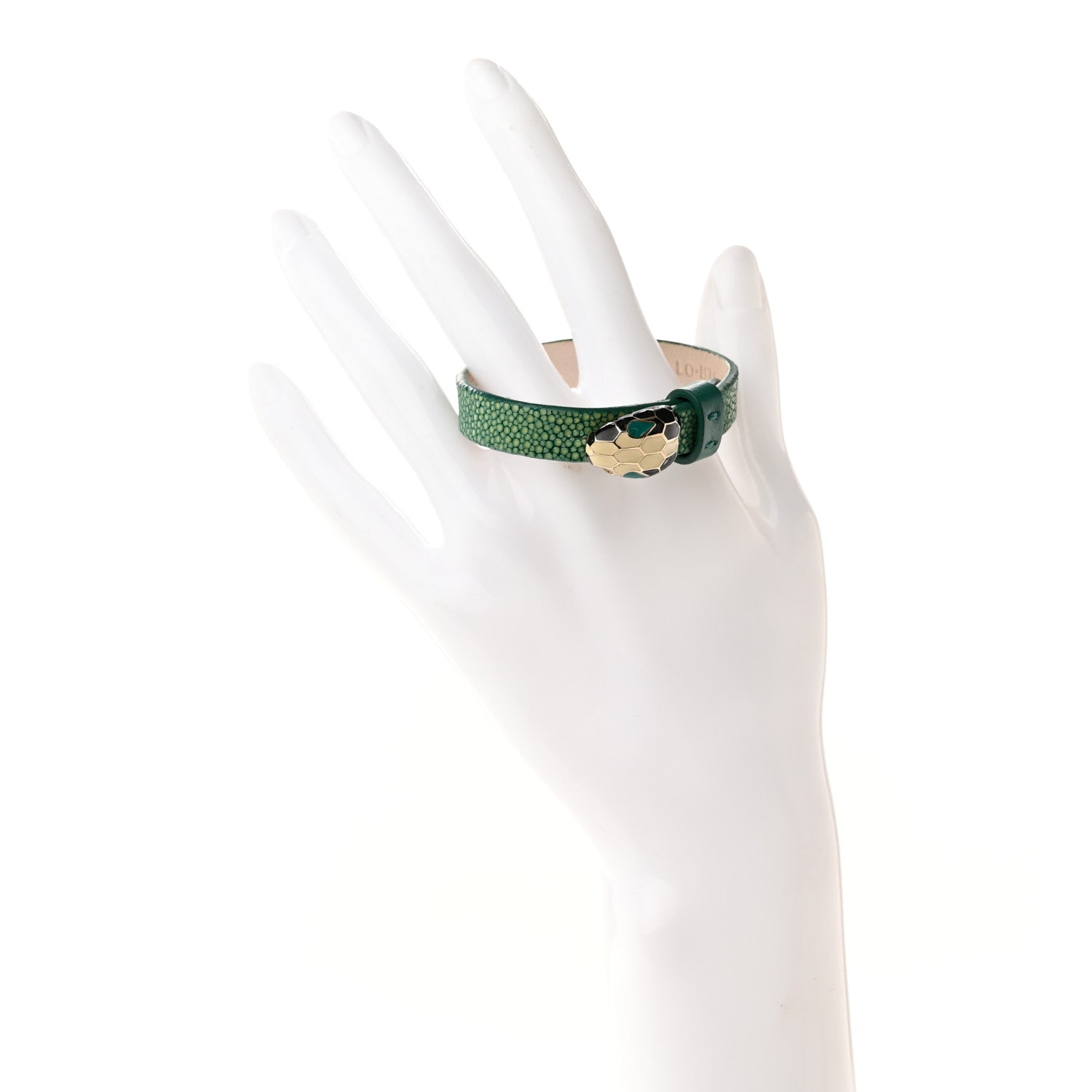 Bulgari Galuchat Serpenti Forever Bracelet Green 2 of 7