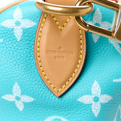 Louis Vuitton Calfskin Monogram Speedy P9 Bandouliere 40 Turquoise 13 of 19