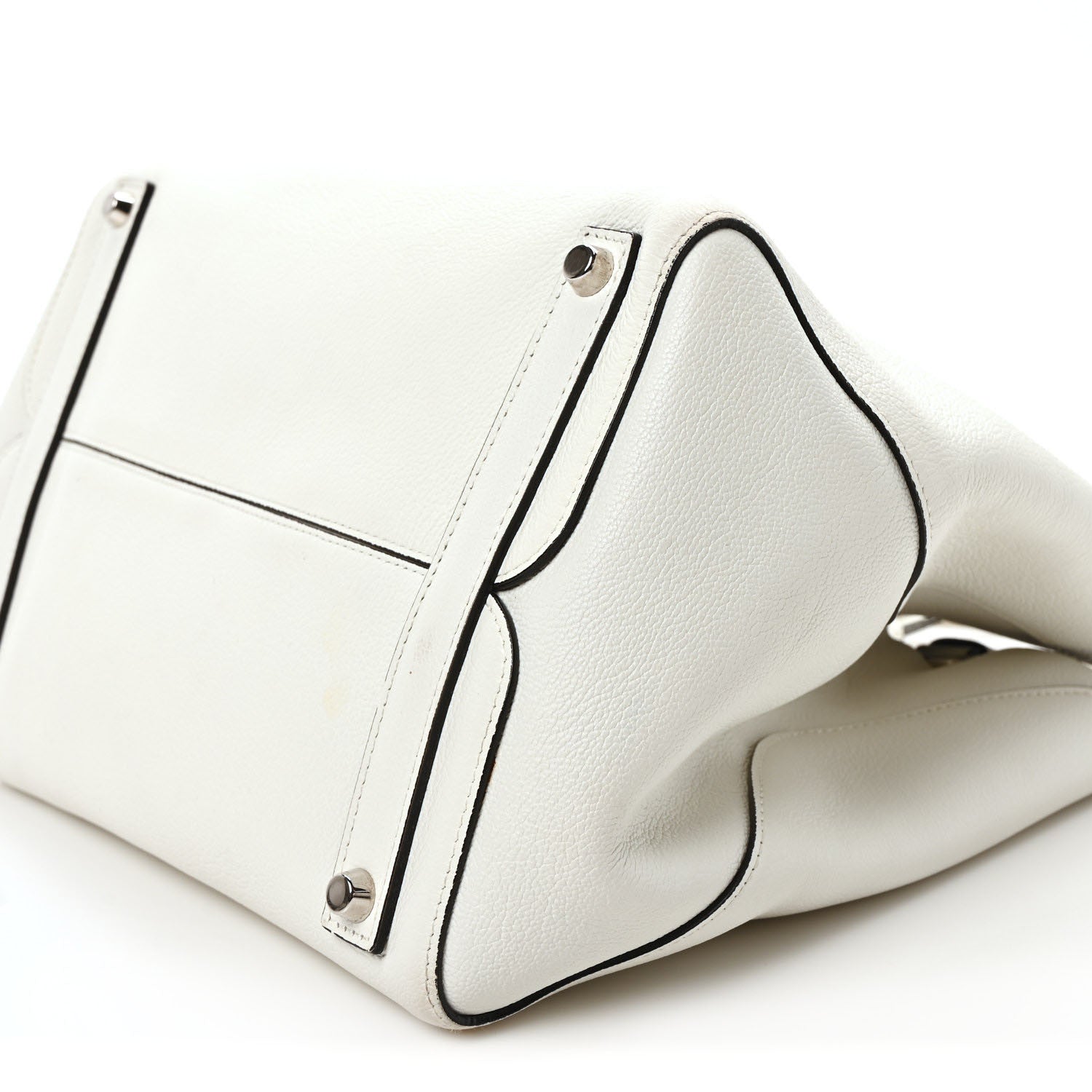 Christian Dior Supple Grained Calfskin Large Open Bar Tote White 10 of 10