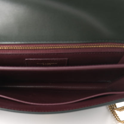 Saint Laurent Smooth Calfskin Monogram Cassandra Clasp Bag Dark Green 5 of 10