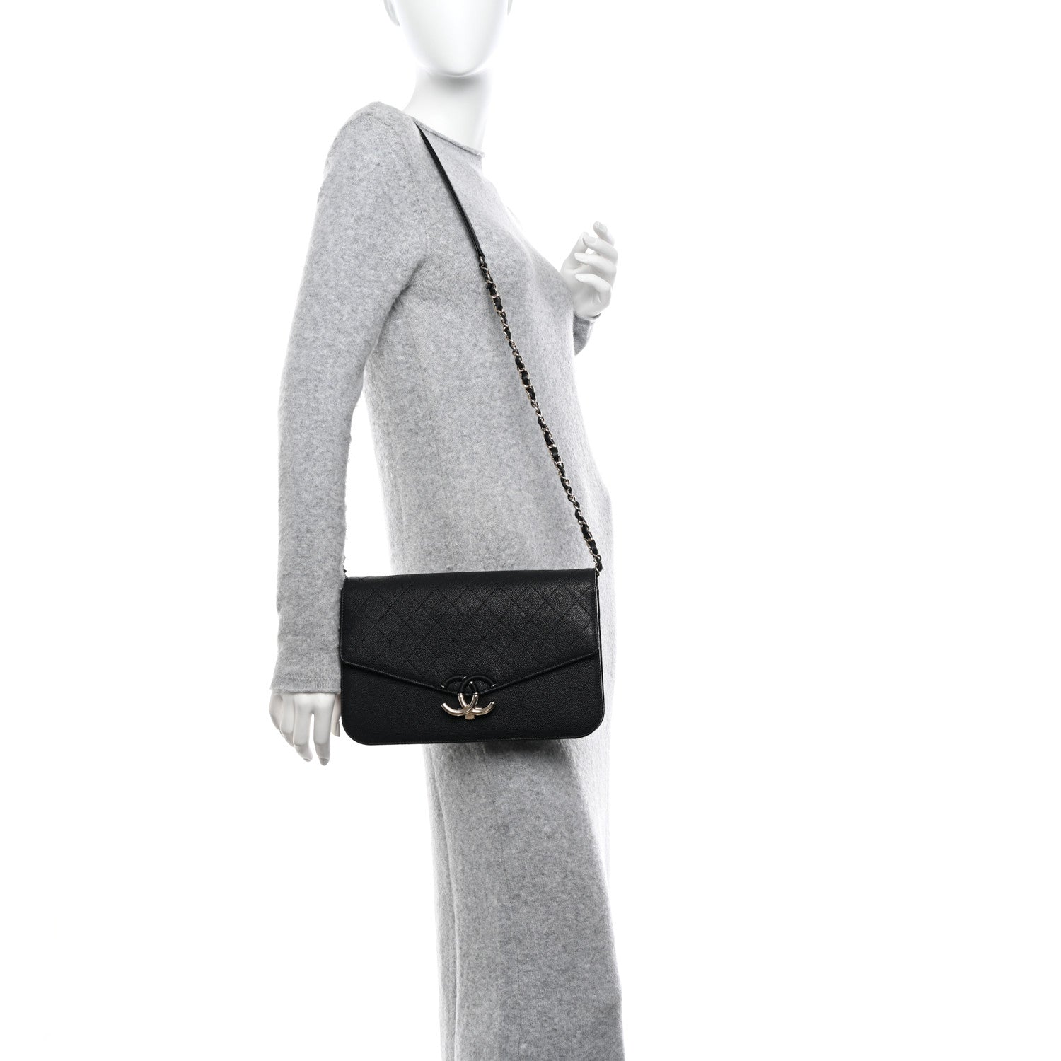 Chanel Grained Calfskin Quilted Cuba Flap Black 2 of 10