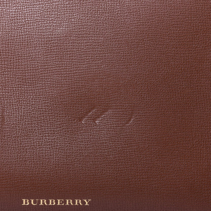 Burberry Grainy Calfskin House Check Medium Banner Tote Tan 15 of 17