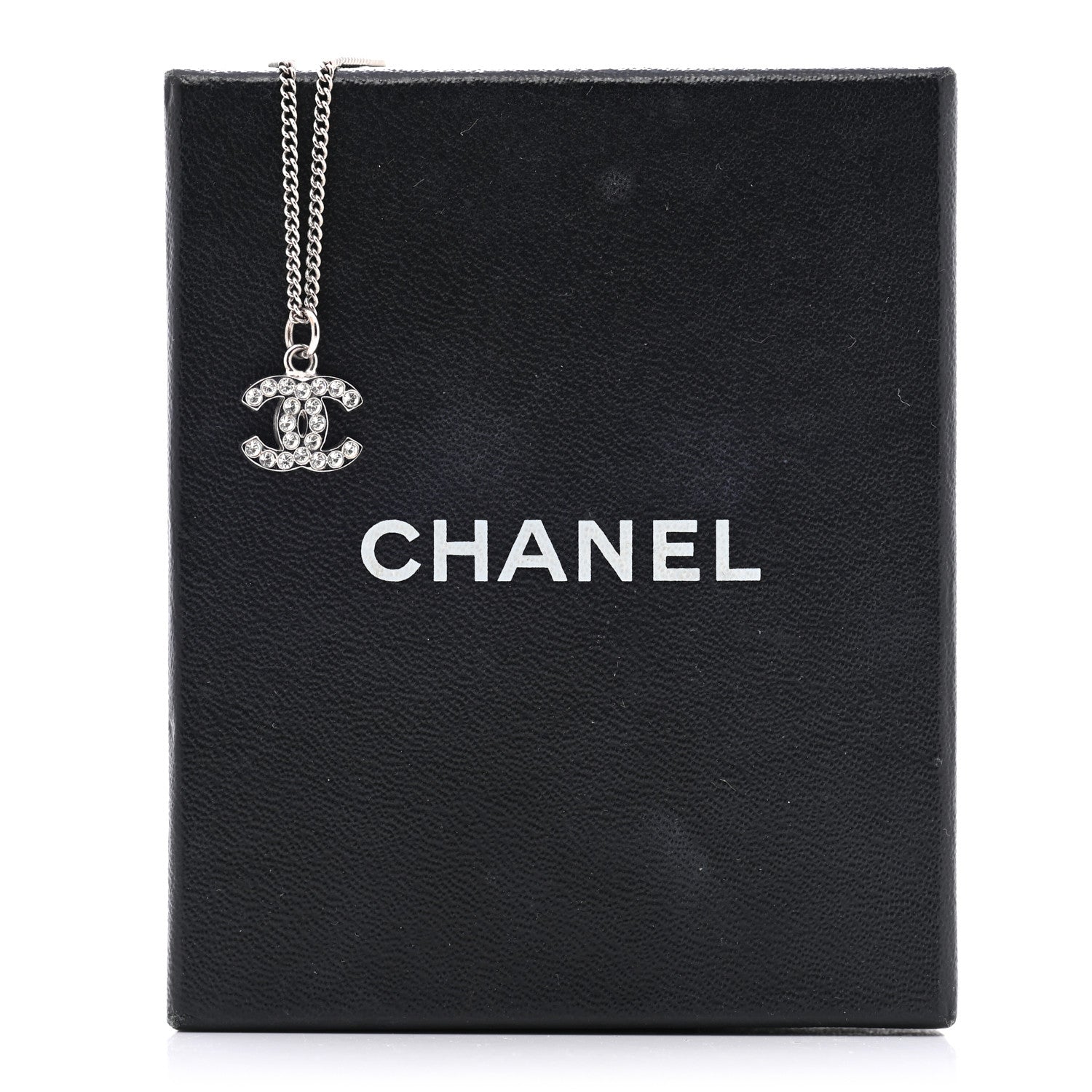 Chanel Crystal Timeless CC Necklace Silver 7 of 7