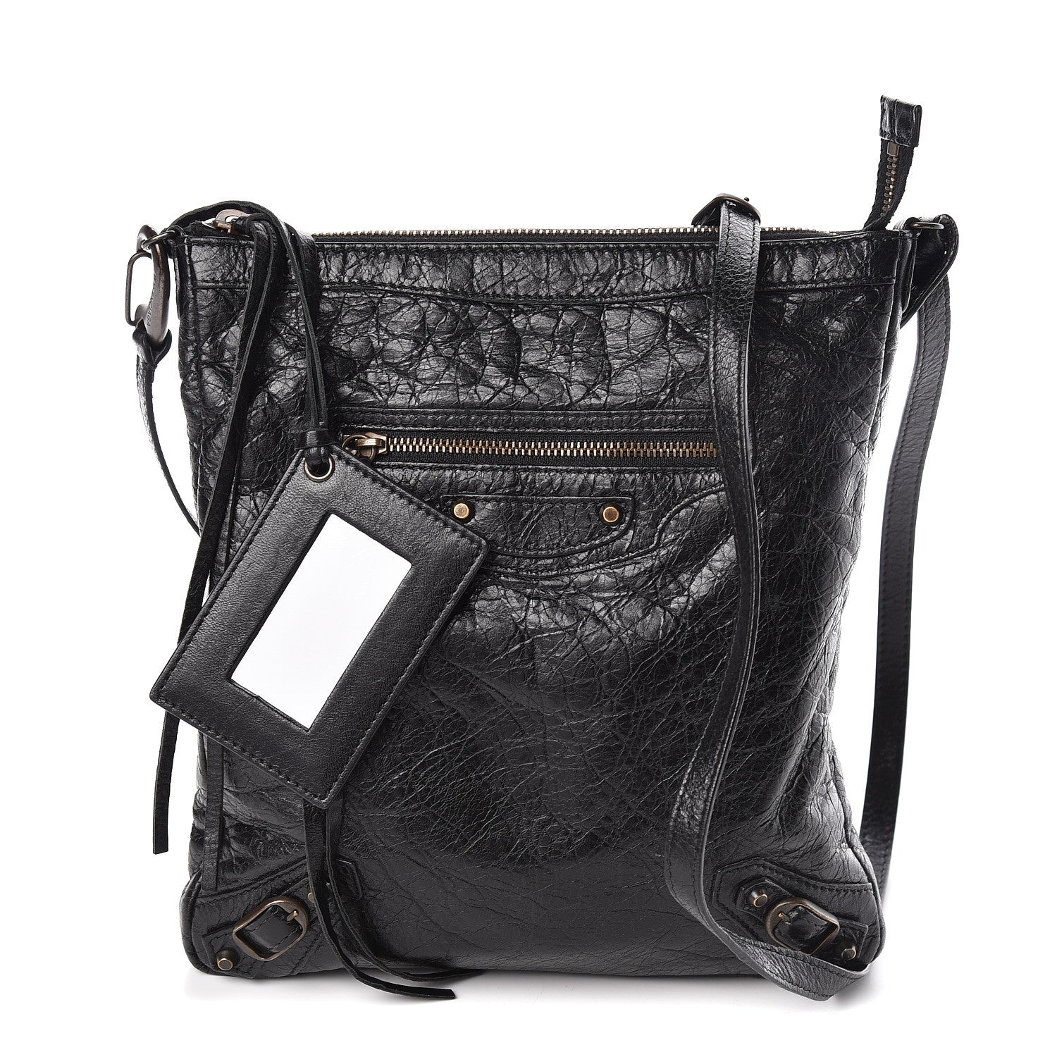 Balenciaga Agneau Classic Hardware Flat Crossbody Black 1 of 10