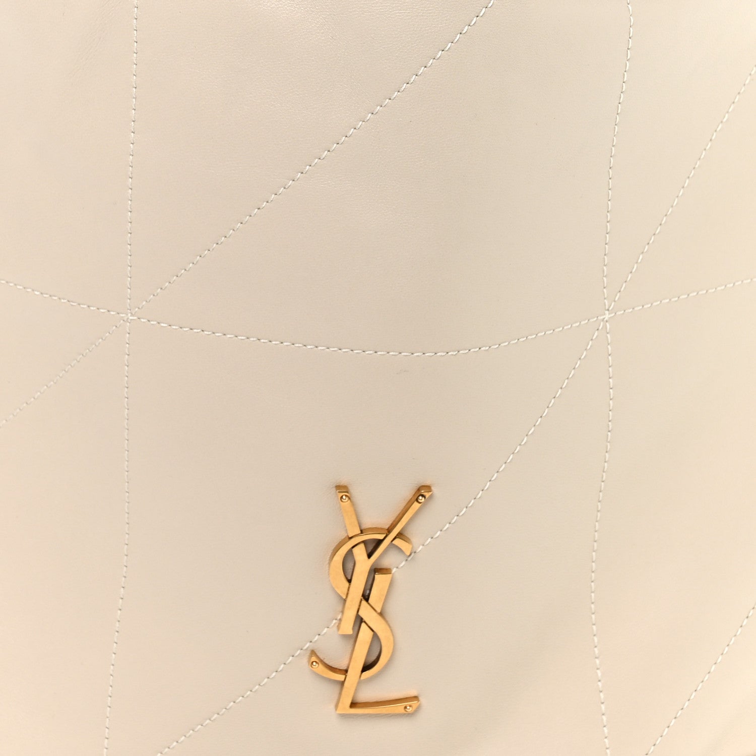 Saint Laurent Lambskin Matelasse Monogram Medium Jamie 4.3 Pochon Blanc Vintage 9 of 11