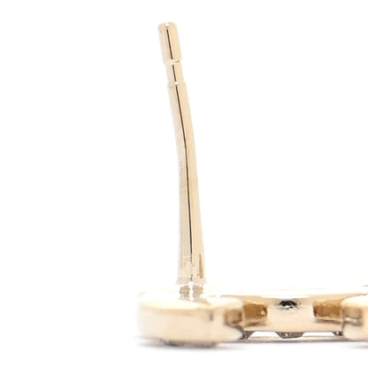 Chanel Crystal CC No 5 Drop Earrings Gold 5 of 6
