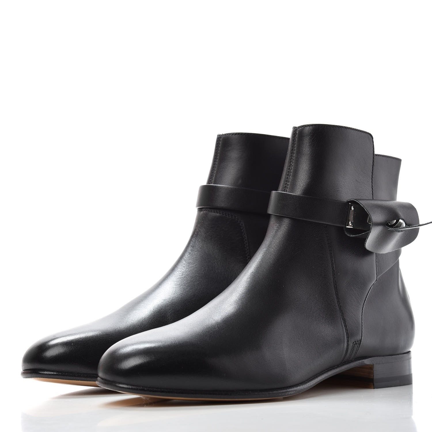 Hermes Calfskin Neo Low Boots 36.5 Black 3 of 11