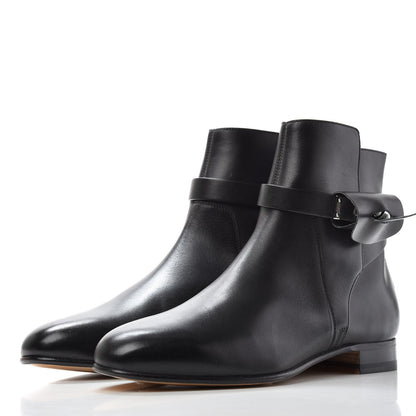 Hermes Calfskin Neo Low Boots 36.5 Black 3 of 11