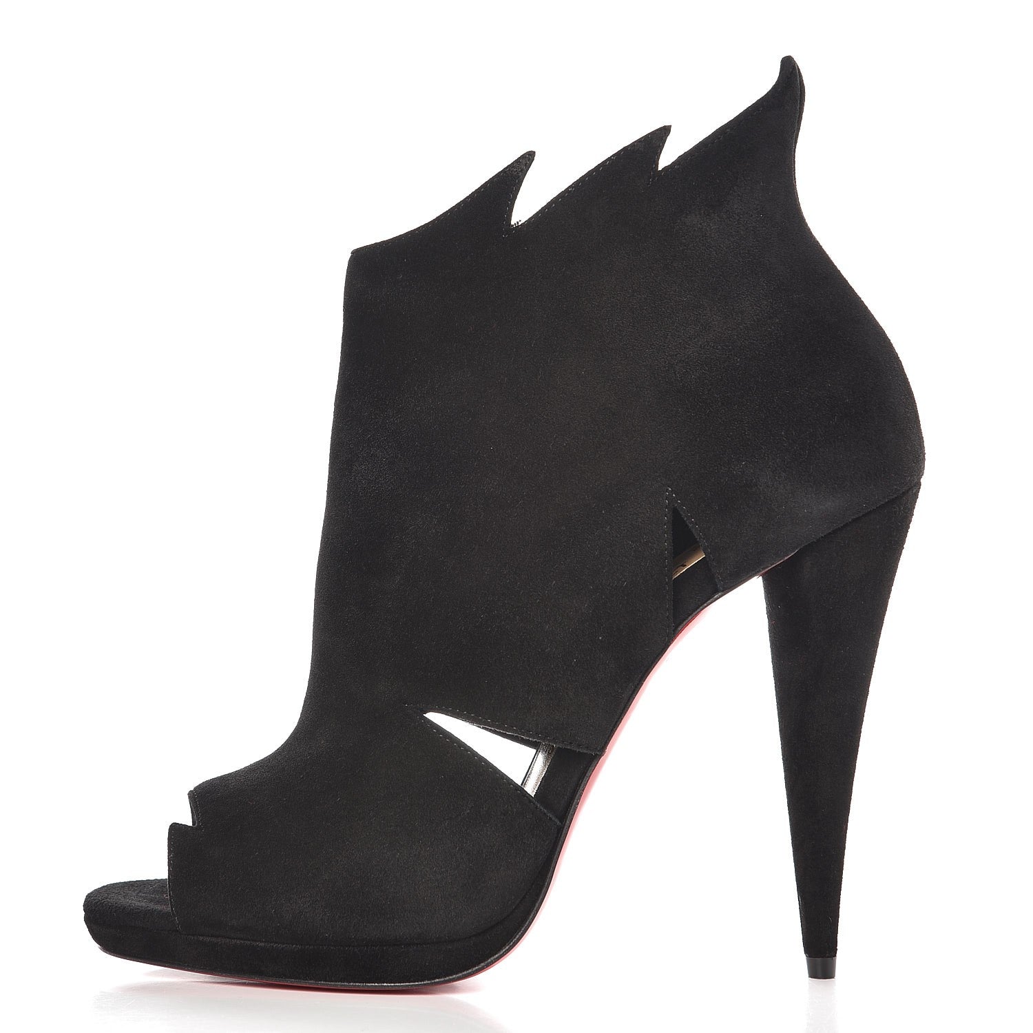 Christian Louboutin Veau Velours Belfeconica 120 Booties 39 Black 1 of 8