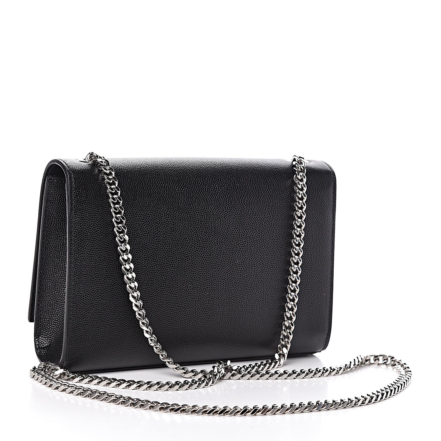 Saint Laurent Grain De Poudre Small Monogram Kate Satchel Black 3 of 10