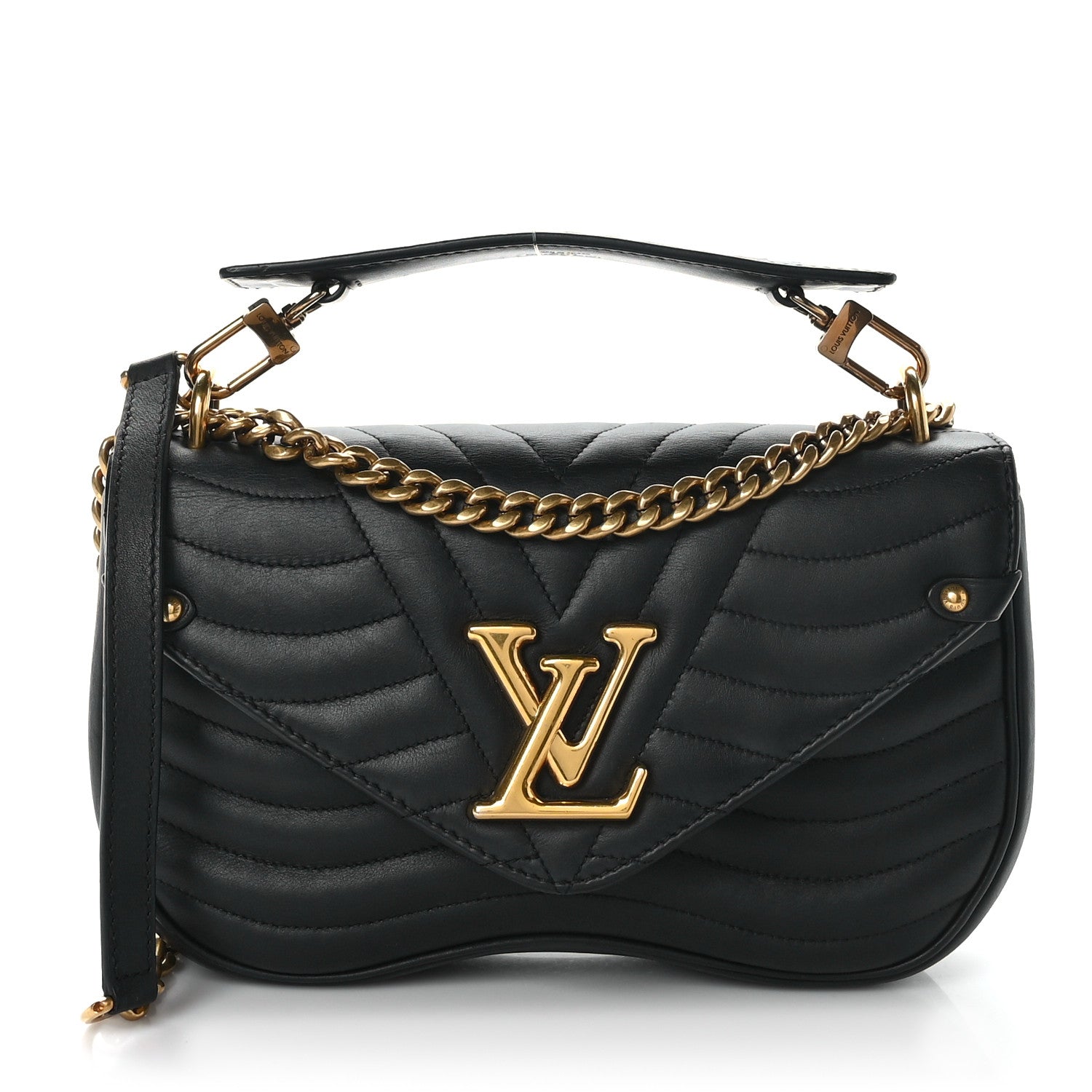 Louis Vuitton Calfskin New Wave Chain MM Black 1 of 8