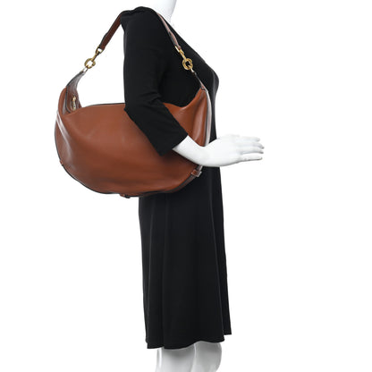 Celine Supple Calfskin Medium Strap Leandre Shoulder Bag Brown 2 of 9
