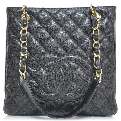 Chanel Caviar Petit Shopping Tote PST Black 1 of 9