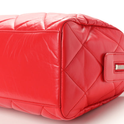 Chanel Calfskin Quilted Small CC Bowling Bag Red 10 of 10