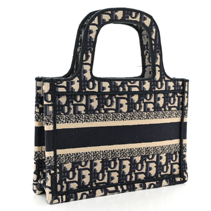 Christian Dior Oblique Mini Book Tote Blue Multicolor 3 of 11