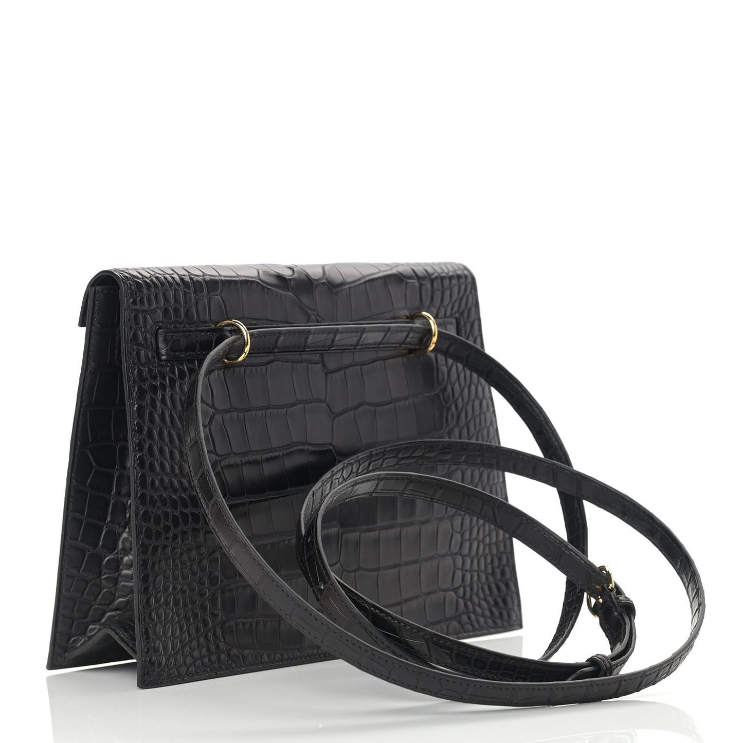 Matte Alligator Kelly Danse II Belt Bag Black