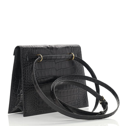 Hermes Matte Alligator Kelly Danse II Belt Bag Black 2 of 9