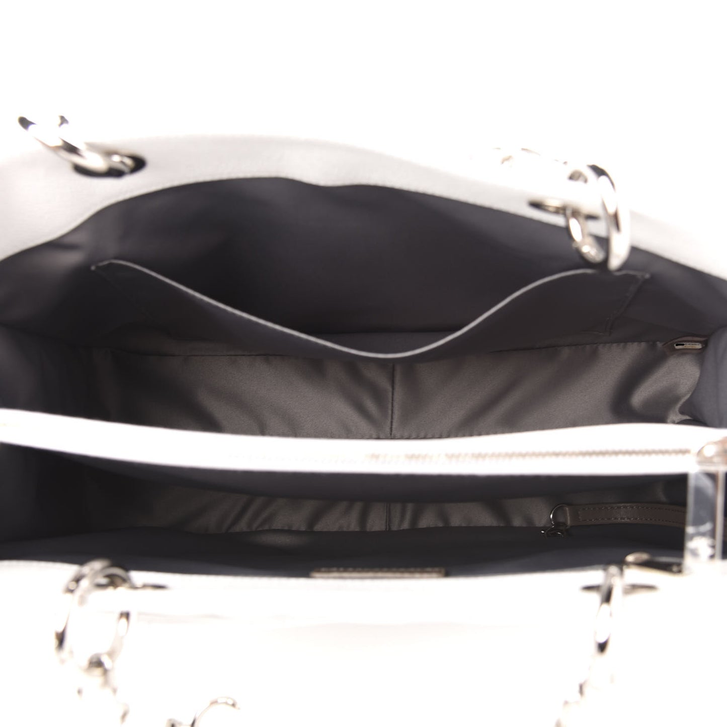 Caviar Quilted Grand Shopping Tote GST White