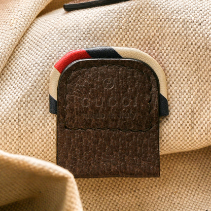 Gucci Soft GG Supreme Monogram Courrier Web Double Buckle Backpack Beige New Acero 6 of 14