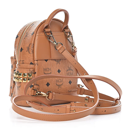 MCM Visetos Side Stud X-Mini Stark Backpack Cognac 3 of 11
