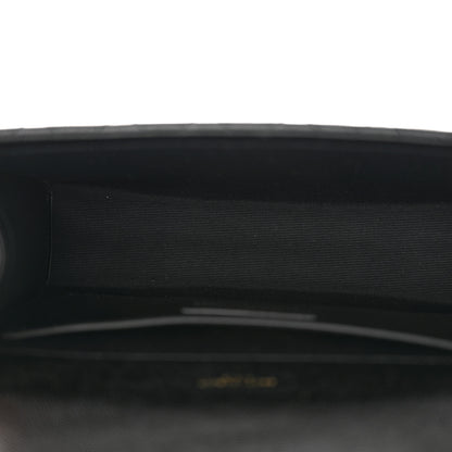 Saint Laurent Grain De Poudre Textured Mixed Matelasse Triquilt Medium Monogram Satchel Black 5 of 12