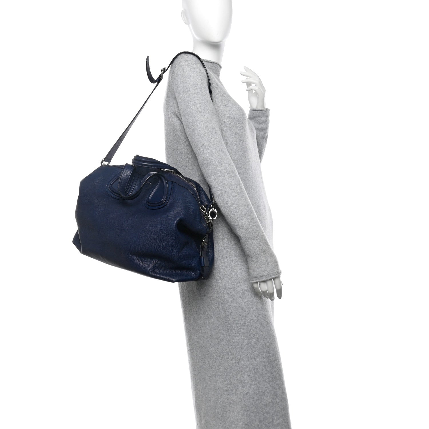 Givenchy Waxy Grained Calfskin Medium Nightingale Deep Blue 2 of 17