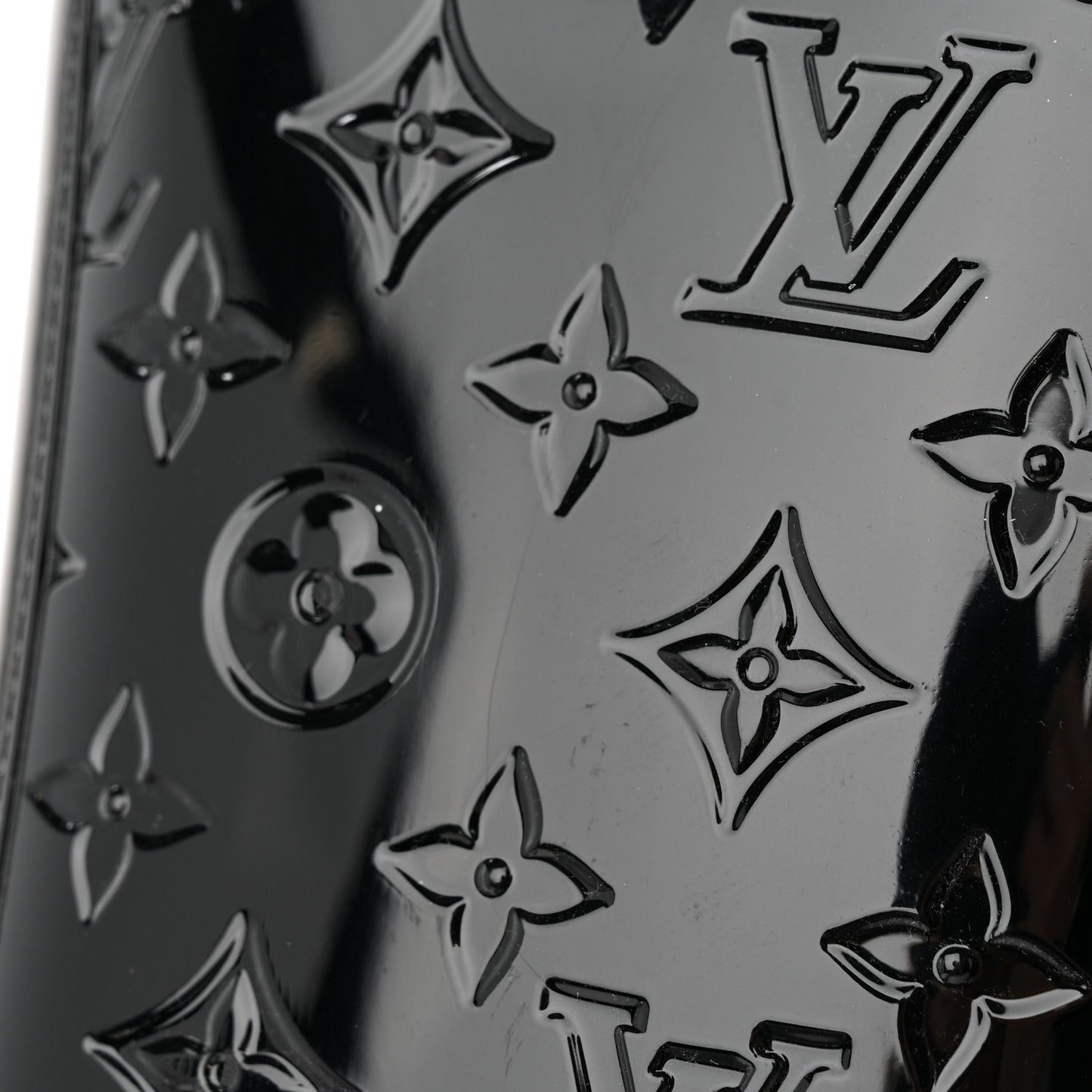 Rubber Embossed Monogram Drops Flat Half Boots 37 Black