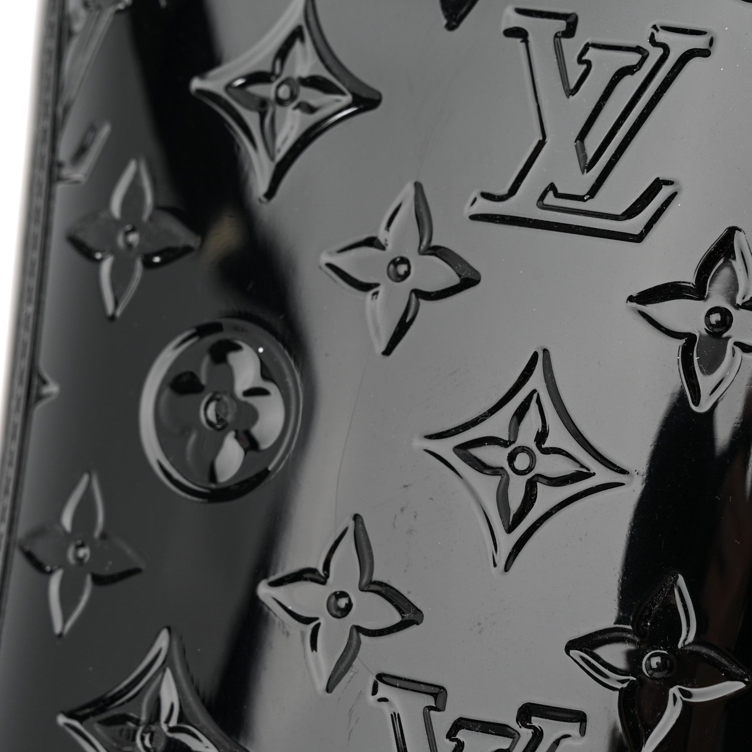 Louis Vuitton Rubber Embossed Monogram Drops Flat Half Boots 37 Black 11 of 12