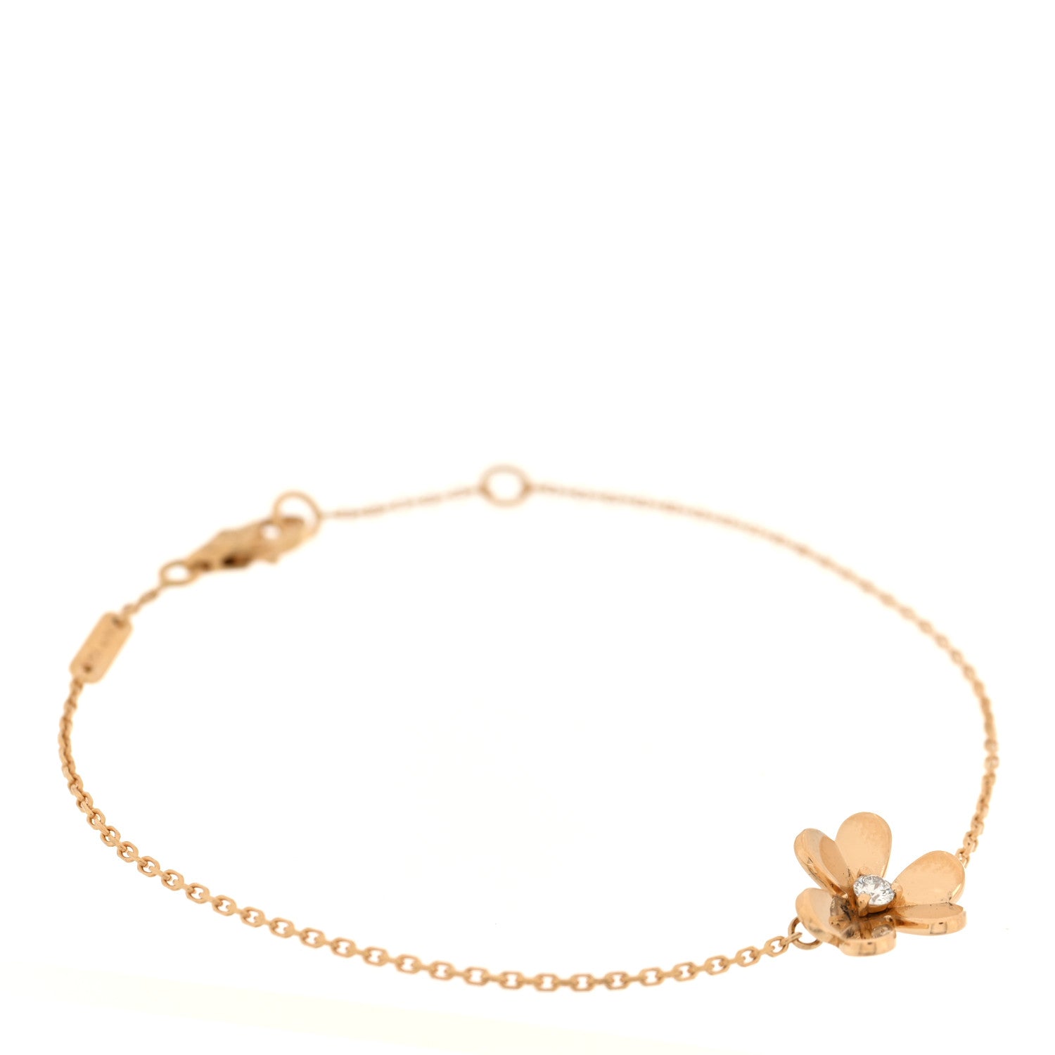 Van Cleef & Arpels 18K Yellow Gold Diamond Mini Frivole Bracelet 1 of 4