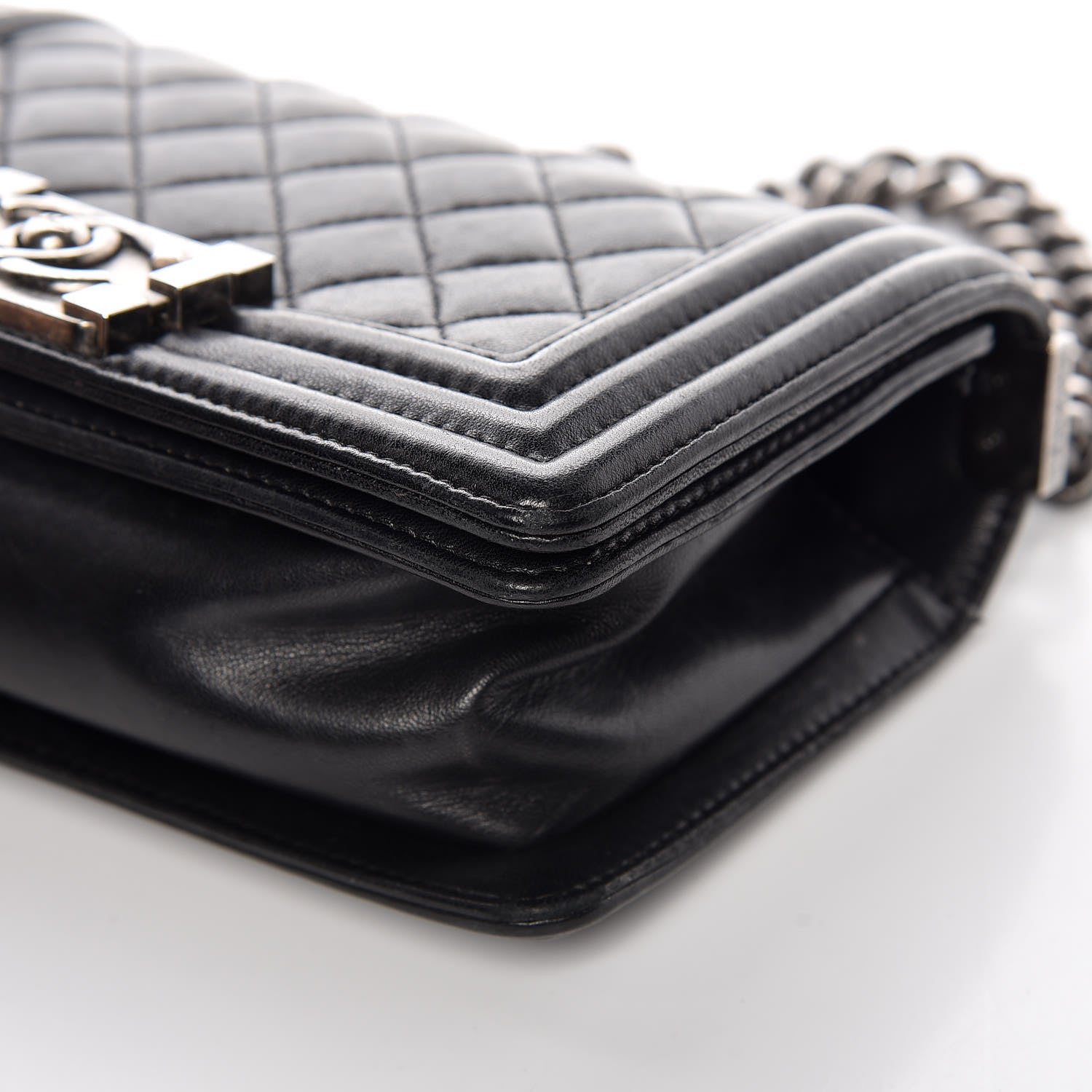 Chanel Lambskin Quilted Small Boy Flap Black 12 of 14