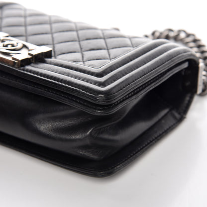 Chanel Lambskin Quilted Small Boy Flap Black 12 of 14